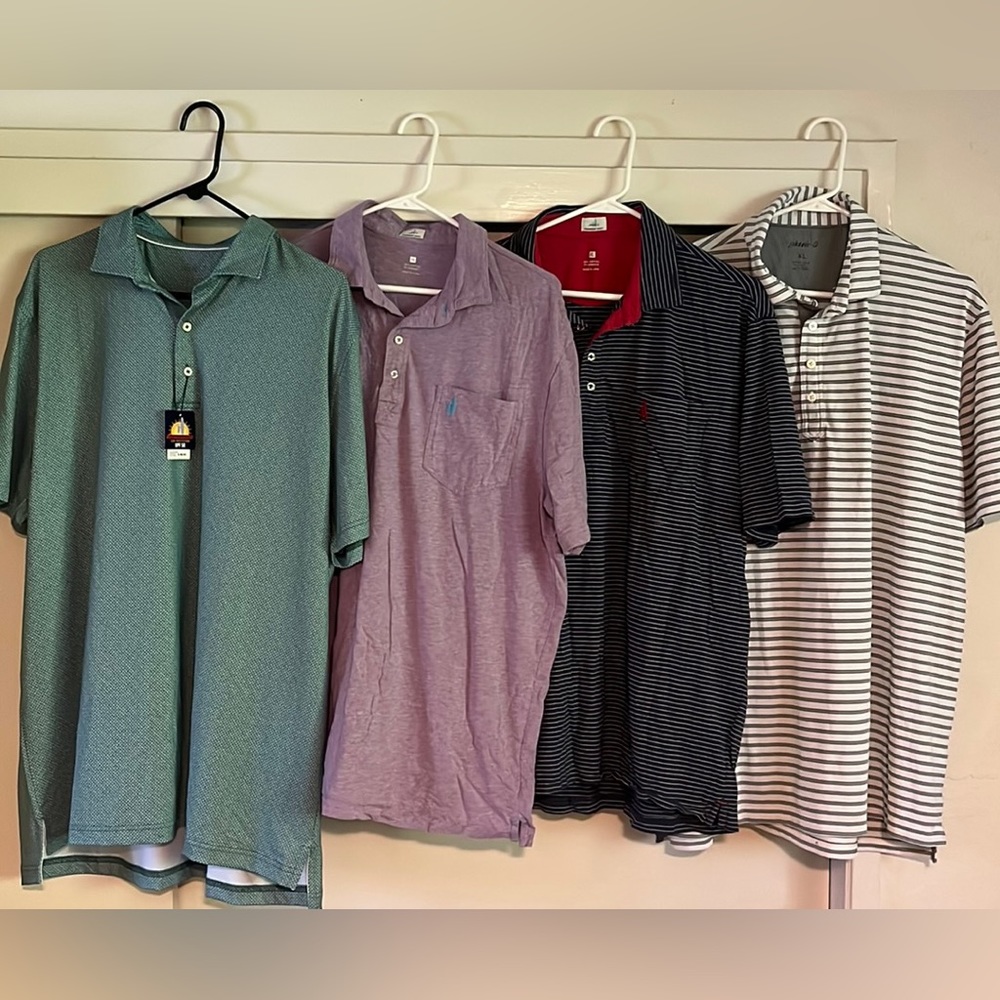 Lot of 4 Johnnie-O brand polos - XL